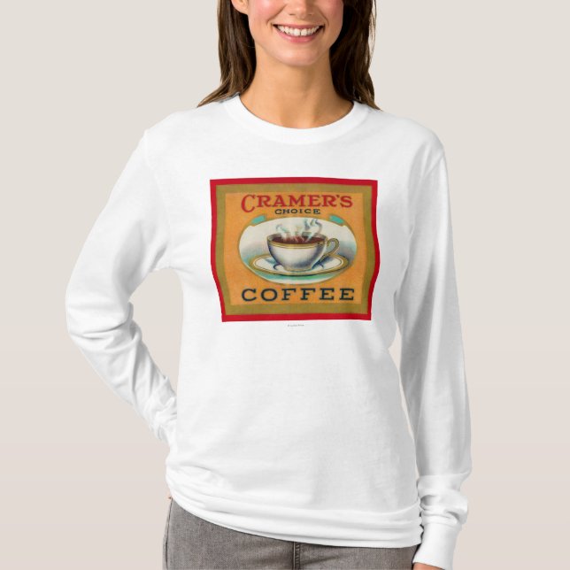 Cramers auserlesener Kaffee-Aufkleber T-Shirt (Vorderseite)