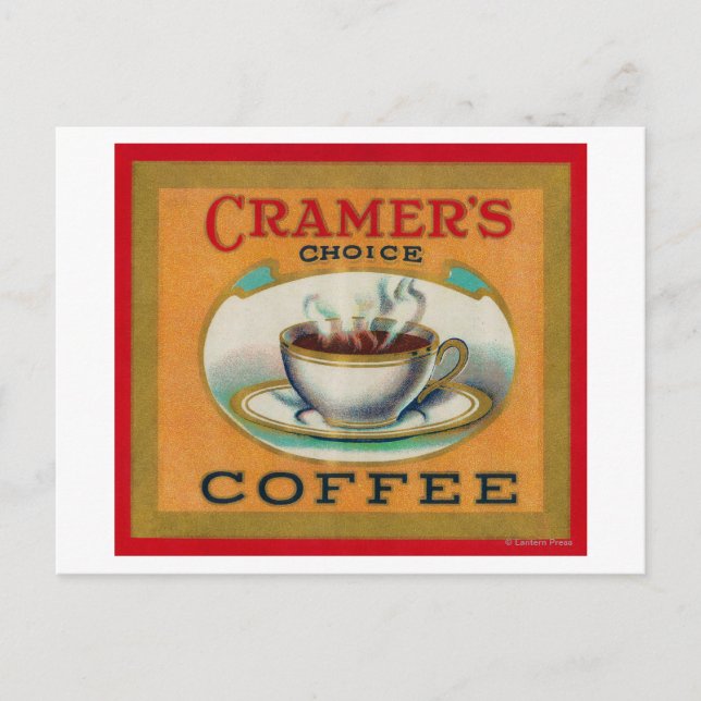 Cramer's Choice Coffee Label Postkarte (Vorderseite)