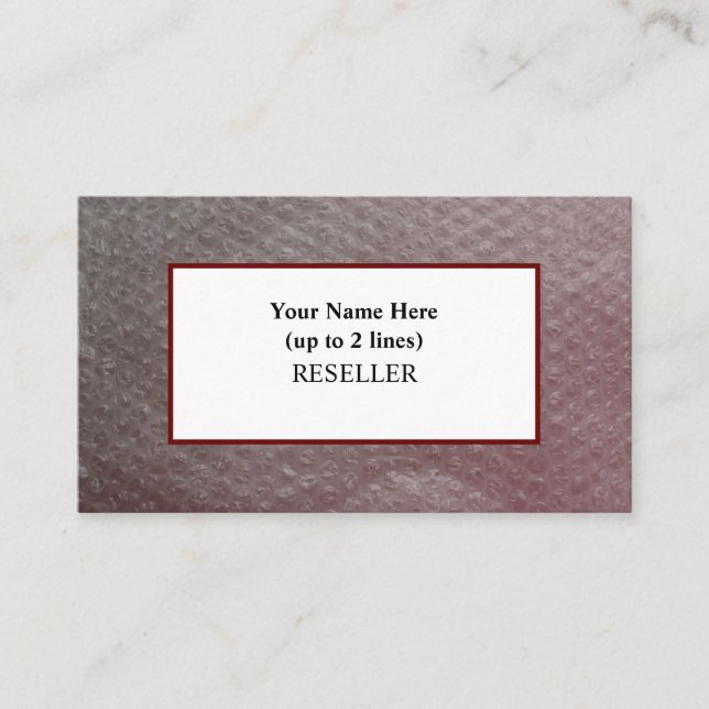 Cran. Hintergrundinformationen zur Blase in Gradie Visitenkarte (Vorderseite)