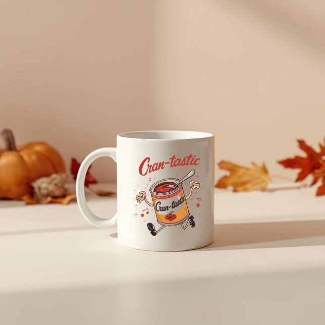 Cran-tastic - Funny Erntedank Cranberry Pun Kaffeetasse (Von Creator hochgeladen)