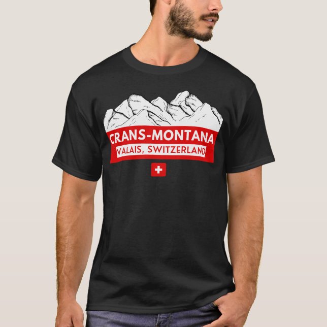 Crana Montana Wallis Schweiz Snowboard T-Shirt (Vorderseite)
