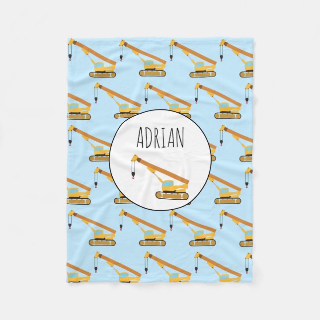 Cranbau Truck Baby Individuelle Name Fleecedecke (Vorderseite)