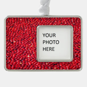 Cranberries Festivals Red Rahmen-Ornament Silber