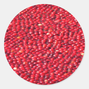 Cranberries Festliches Rot Runder Aufkleber