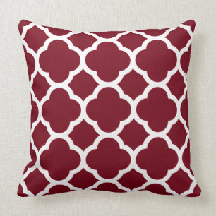 Cranberries Red Quatrefoil Pattern Kissen