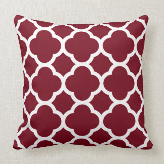 Cranberries Red Quatrefoil Pattern Kissen