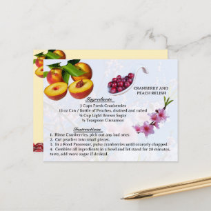 Cranberry and Peach Relish - Rezept Postkarte