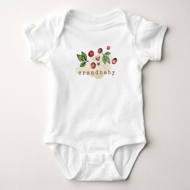 Cranberry Baby Bodysuit Wassercolor Baby Strampler (Vorderseite)