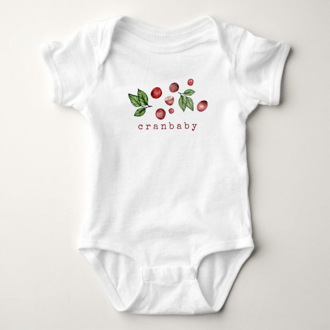 Cranberry Baby Bodysuit Wassercolor Strampler (Vorderseite)