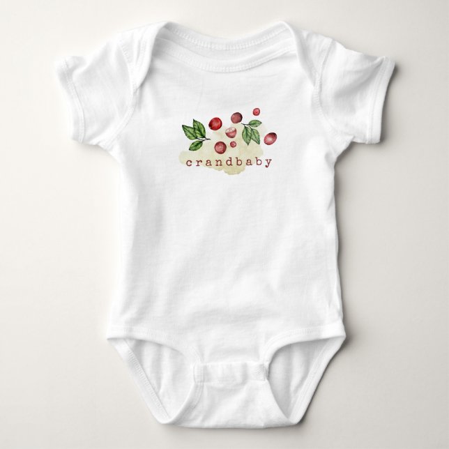 Cranberry Baby Bodysuit Wassercolor Strampler (Vorderseite)