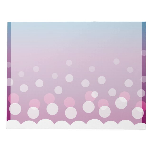 Cranberry-Blue Bubbles Notizblock (Vorderseite)
