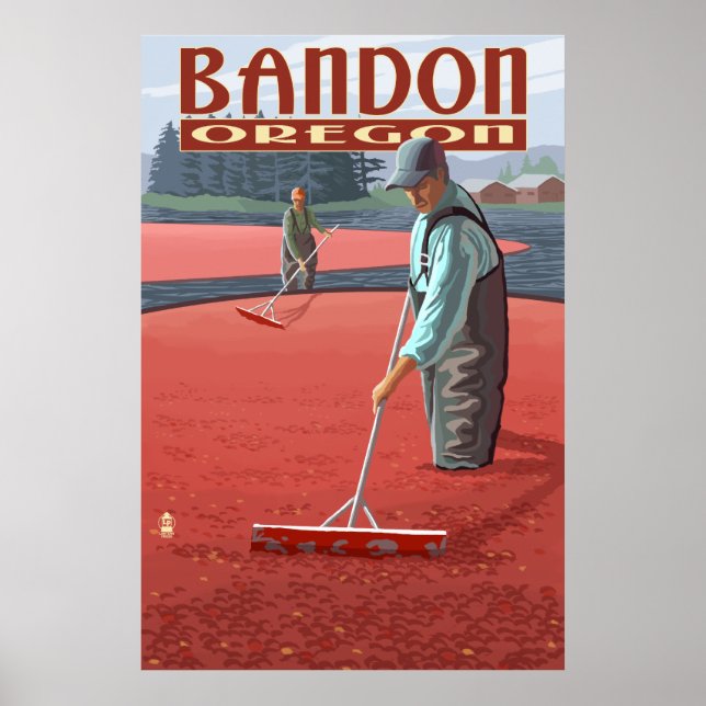 Cranberry Bogs Harvest - Bandon, Oregon Poster (Vorne)