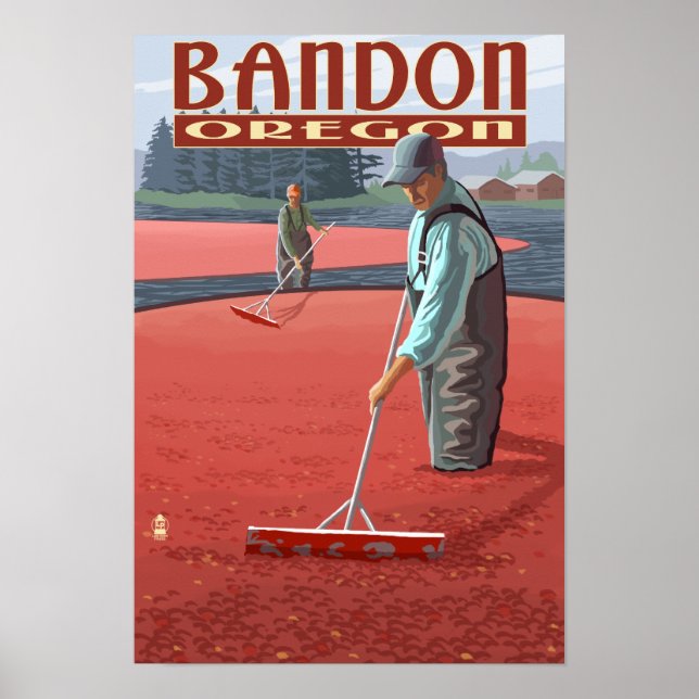 Cranberry Bogs Harvest - Bandon, Oregon Poster (Vorne)