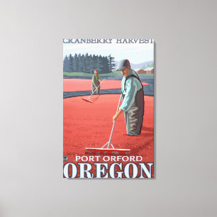 Cranberry Bogs Harvest - Port Orford, Oregon Leinwanddruck