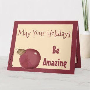 Cranberry Cream Christmas Greeting Card Karte