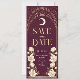 Cranberry Elegante Art Nouveau Save the Date Einladung