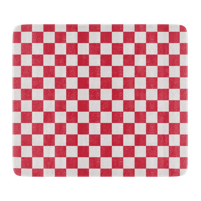 Cranberry fizz checkerboard pattern schneidebrett (Vorderseite)