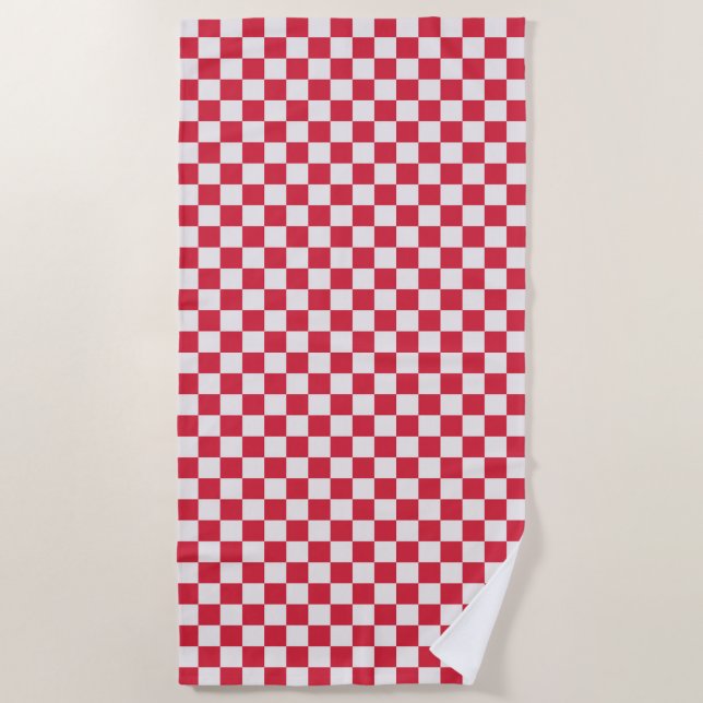 Cranberry fizz checkerboard pattern strandtuch (Vorderseite)
