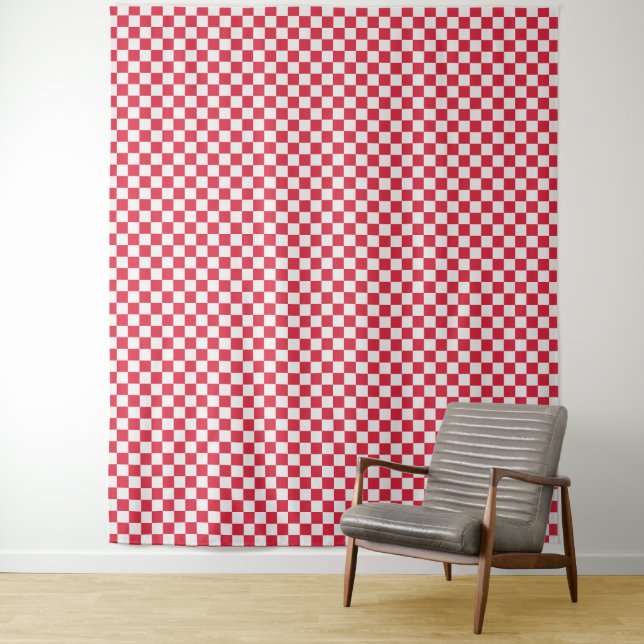 Cranberry fizz checkerboard pattern wandteppich (Beispiel)