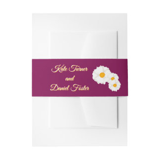 Cranberry Floral Hochzeit Einladungsbanderole