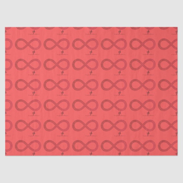 Cranberry Gradient Infinity Hearts Seidenpapier (Vorderseite)