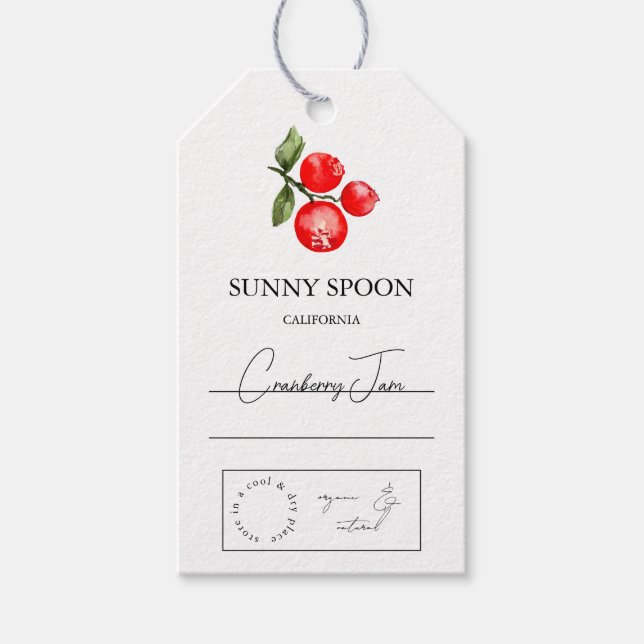 Cranberry Hang Tag Geschenkanhänger (Vorderseite)