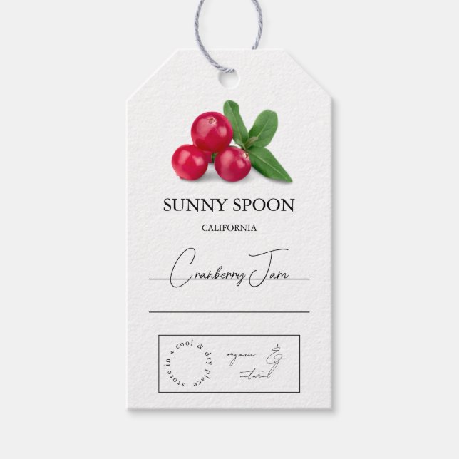 Cranberry Hang Tag Geschenkanhänger (Vorderseite)