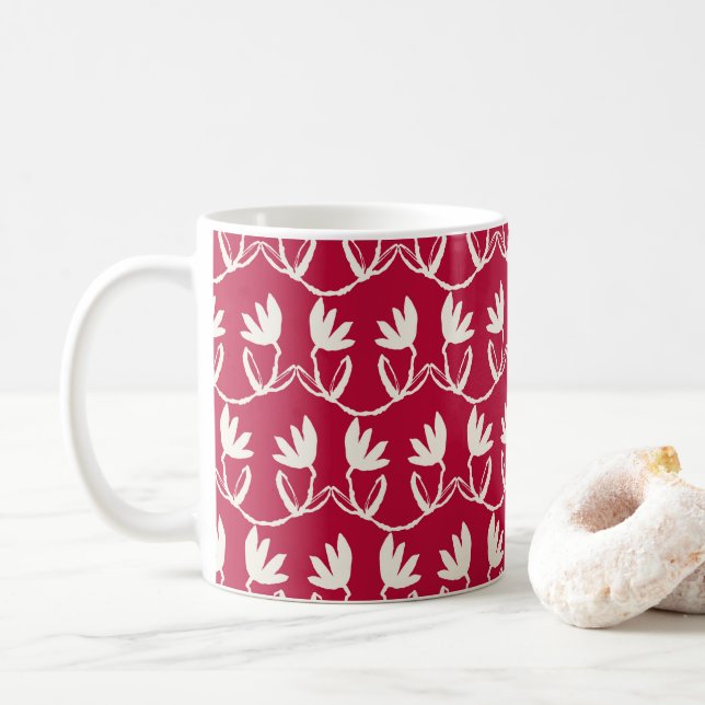 Cranberry Holiday Floral Kaffeetasse (Mit Donut)