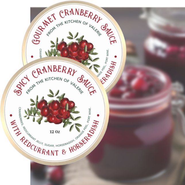 Cranberry Horseradish Sauce mit Red Currant Runder Aufkleber (Von Creator hochgeladen)