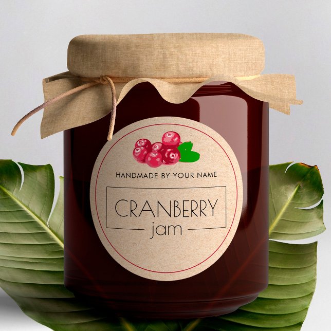 Cranberry Jam Small Product Label Stickers (Von Creator hochgeladen)