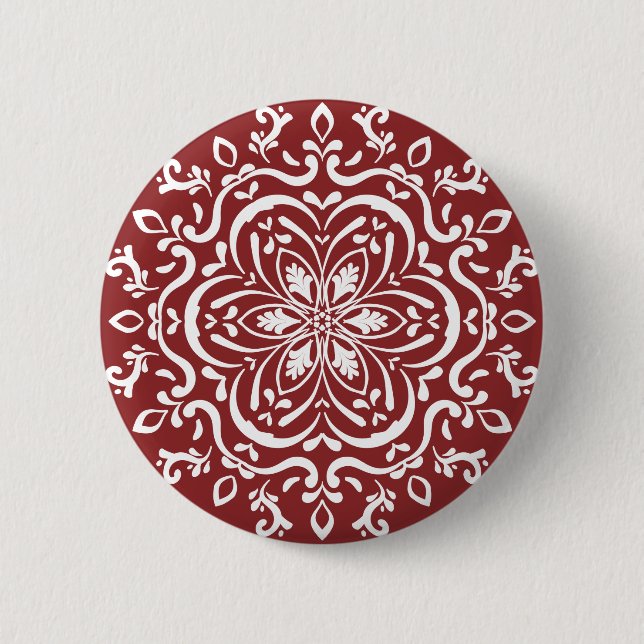 Cranberry Mandala Button (Vorderseite)