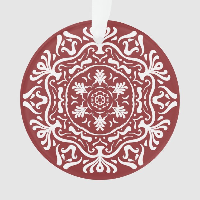 Cranberry Mandala Ornament (Vorderseite)