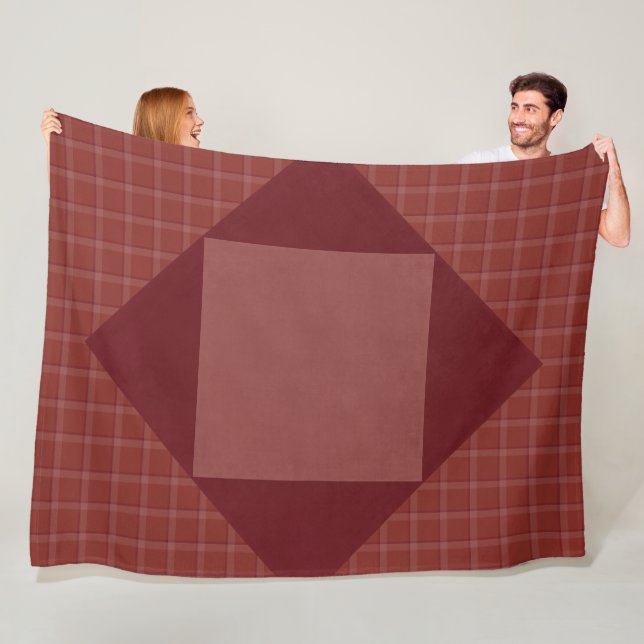 CRANBERRY RED FALL KARIERT PATTERN FLEECEDECKE (Beispiel)