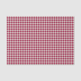 Cranberry Red Gingham Kariert Rustikaler Urlaub Seidenpapier