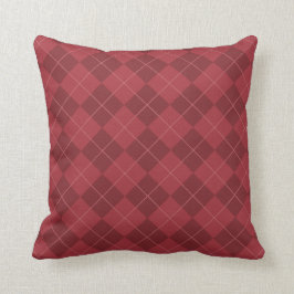 Cranberry Red Raute Throw Kissen