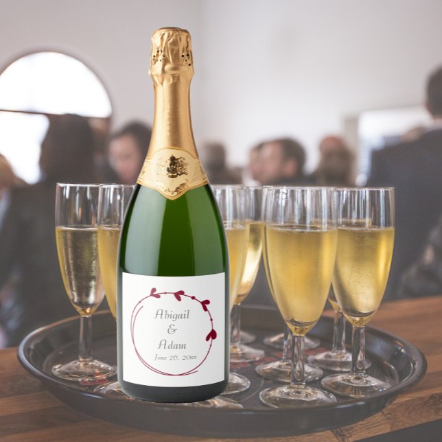 Cranberry Red Simple Heart Wreath Wedding (In Situ Wedding)