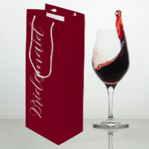 Cranberry Red Stilistische Script Wedding Bridesma