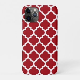 Cranberry Red White marokkanisches Quatrefolienmus Case-Mate iPhone Hülle