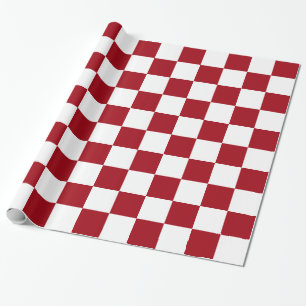 Cranberry Red White XL Schachbrett Motherboard Mus Geschenkpapier