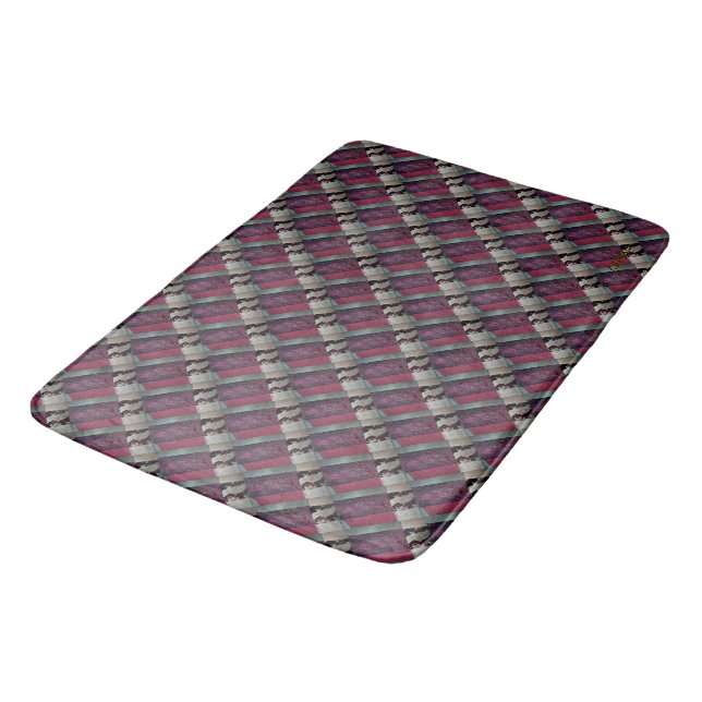 Cranberry Satin Badematte (Schrägansicht)