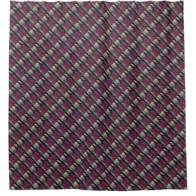 Cranberry Satin Duschvorhang (Vorderseite)