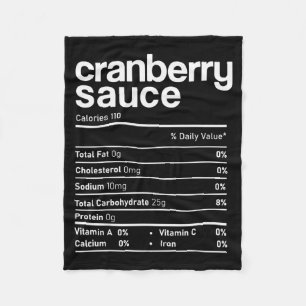 Cranberry-Sauce-Ernährung Lustiges Thanksgiving Ch Fleecedecke