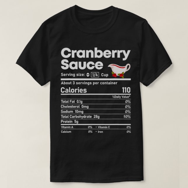 Cranberry Sauce Nutrition Funny Erntedank Chris T-Shirt (Design vorne)
