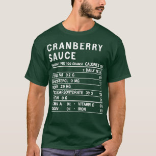 Cranberry Sauce Nutrition Funny Erntedank Match T-Shirt