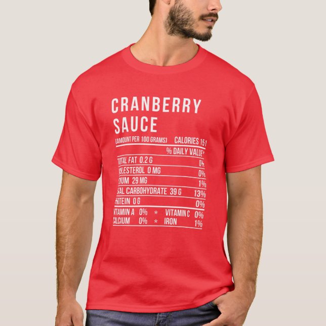 Cranberry Sauce Nutrition Funny Erntedank Match T-Shirt (Vorderseite)