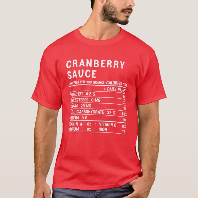 Cranberry Sauce Nutrition Funny Erntedank Match T-Shirt (Vorderseite)