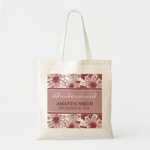 Cranberry Sonnenblume Personalisiert Hochzeitspart Tragetasche