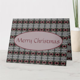 Cranberry und Graumuster Dankeskarte