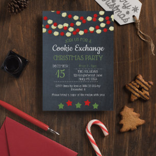 Cranberry und Popcorn Rustikale Tafel Weihnachten Einladung