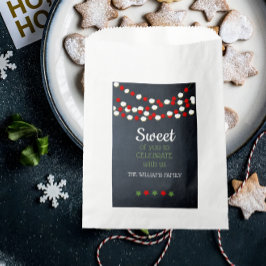 Cranberry und Popcorn Rustikale Tafel Weihnachten Geschenktütchen